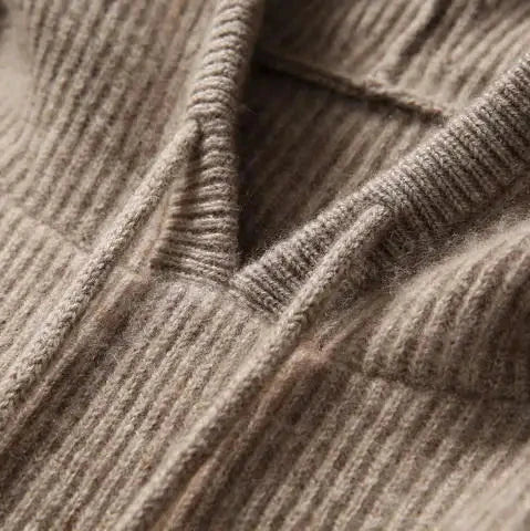Maren | Women's Ribbed Knit Hooded Sweater Pullover with Cozy Soft Long-Sleeve