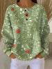 Hanne | Women's Waffle-Knit Ribbed Crew-Neck Sweatshirt Pullover with Cozy Soft Long-Sleeve
