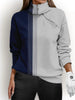 Nova | Women's Ribbed Striped Sweatshirt Pullover with Knit Cozy Soft Long-Sleeve