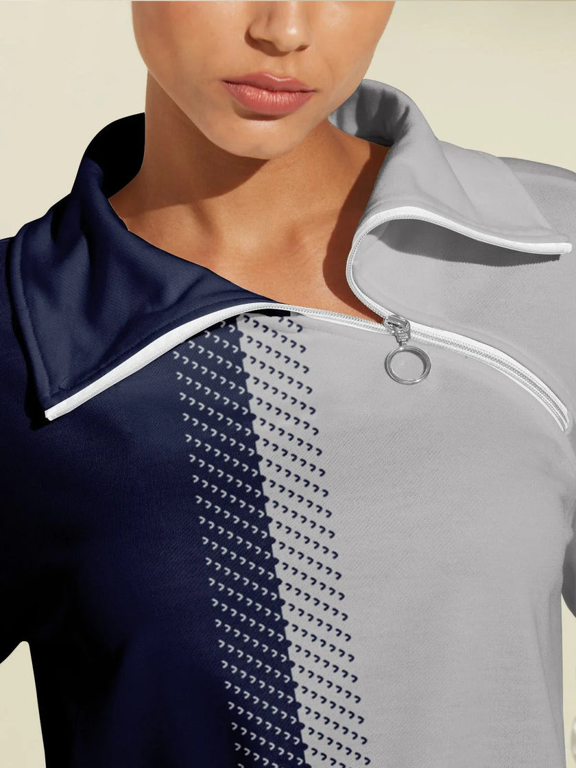 Nova | Women's Ribbed Striped Sweatshirt Pullover with Knit Cozy Soft Long-Sleeve