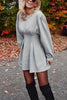 Livia | Women's Sweatshirt Dress Mini Long Sleeve Gathered Waist with Elegant