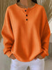 Maud | Women's Waffle-Knit Ribbed Button-Front Sweatshirt Pullover with Cozy for Casual