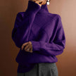 Sofie | Women's Argyle Knit Relaxed Turtleneck Sweater with Geometric for Casual