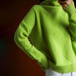 Sofie | Women's Argyle Knit Relaxed Turtleneck Sweater with Geometric for Casual