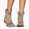 Livia | Women's Ankle Pointed Toe Western Low Heel Boots with Comfortable
