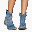 Livia | Women's Ankle Pointed Toe Western Low Heel Boots with Comfortable