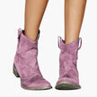 Livia | Women's Ankle Pointed Toe Western Low Heel Boots with Comfortable