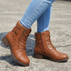 Aria | Women's Boots Quilted Faux Leather Lace-Up Side Zip Ankle Booties