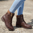 Aria | Women's Boots Quilted Faux Leather Lace-Up Side Zip Ankle Booties