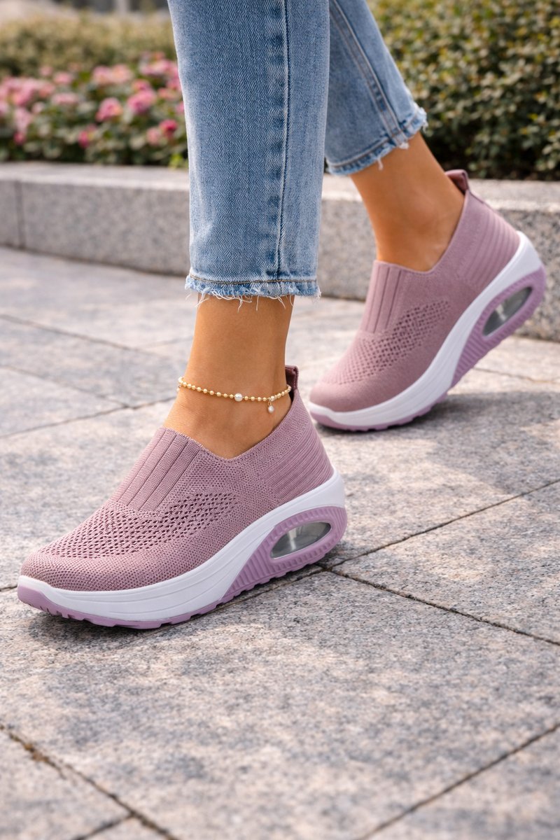 Victoria | Women's Boots Slip-On Knit Cushioned Walking Sneakers