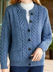 Penelope | Women's Oversized Turtleneck Button-Front Cardigan Knit Sweater with Cozy Soft