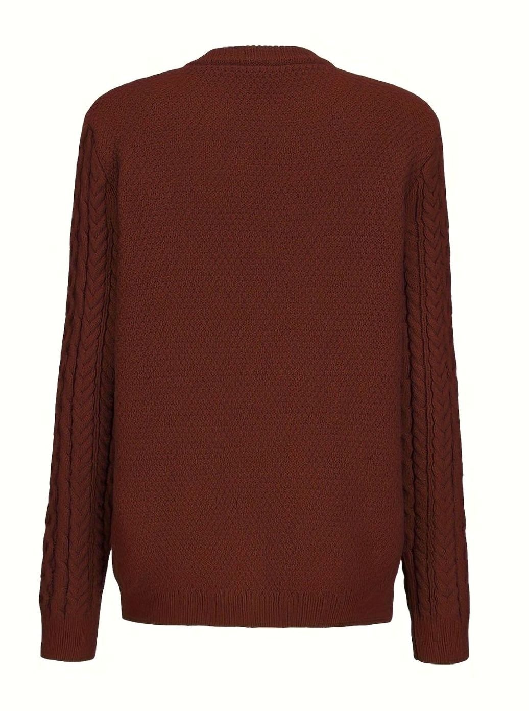 Chunky Cable-Knit Cardigan with Button Front Relaxed Fit for Women | Victoria