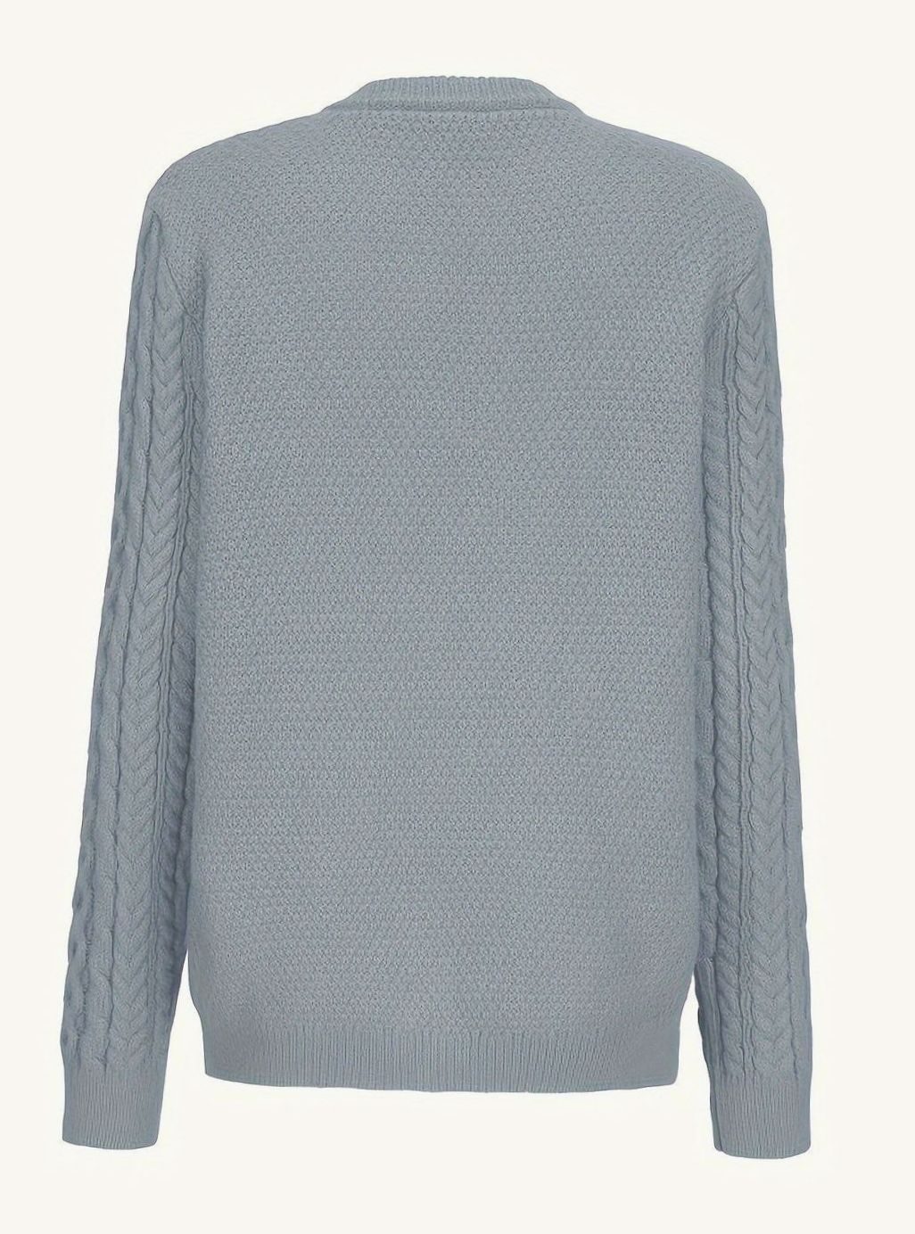 Chunky Cable-Knit Cardigan with Button Front Relaxed Fit for Women | Victoria