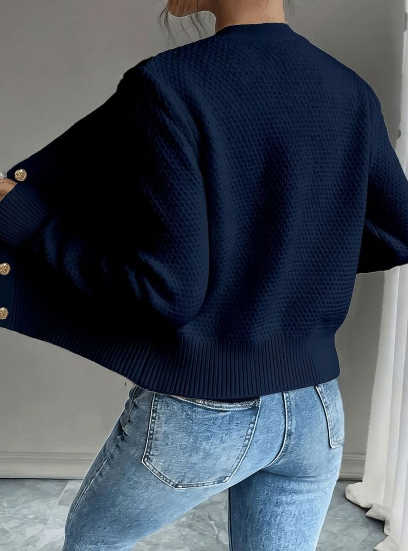 Wenche | Women's Cable-Knit Button-Front Cardigan