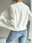 Wenche | Women's Cable-Knit Button-Front Cardigan