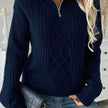 Scarlett | Women's Cable-Knit Quarter-Zip Pullover Sweater with Cozy Classic for Everyday