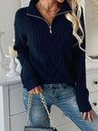 Scarlett | Women's Cable-Knit Quarter-Zip Pullover Sweater with Cozy Classic for Everyday