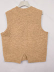 Isabella | Women's Cable-Knit Round-Neck Sleeveless Sweater Vest with Striped for Layering