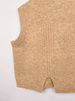 Isabella | Women's Cable-Knit Round-Neck Sleeveless Sweater Vest with Striped for Layering