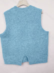 Isabella | Women's Cable-Knit Round-Neck Sleeveless Sweater Vest with Striped for Layering