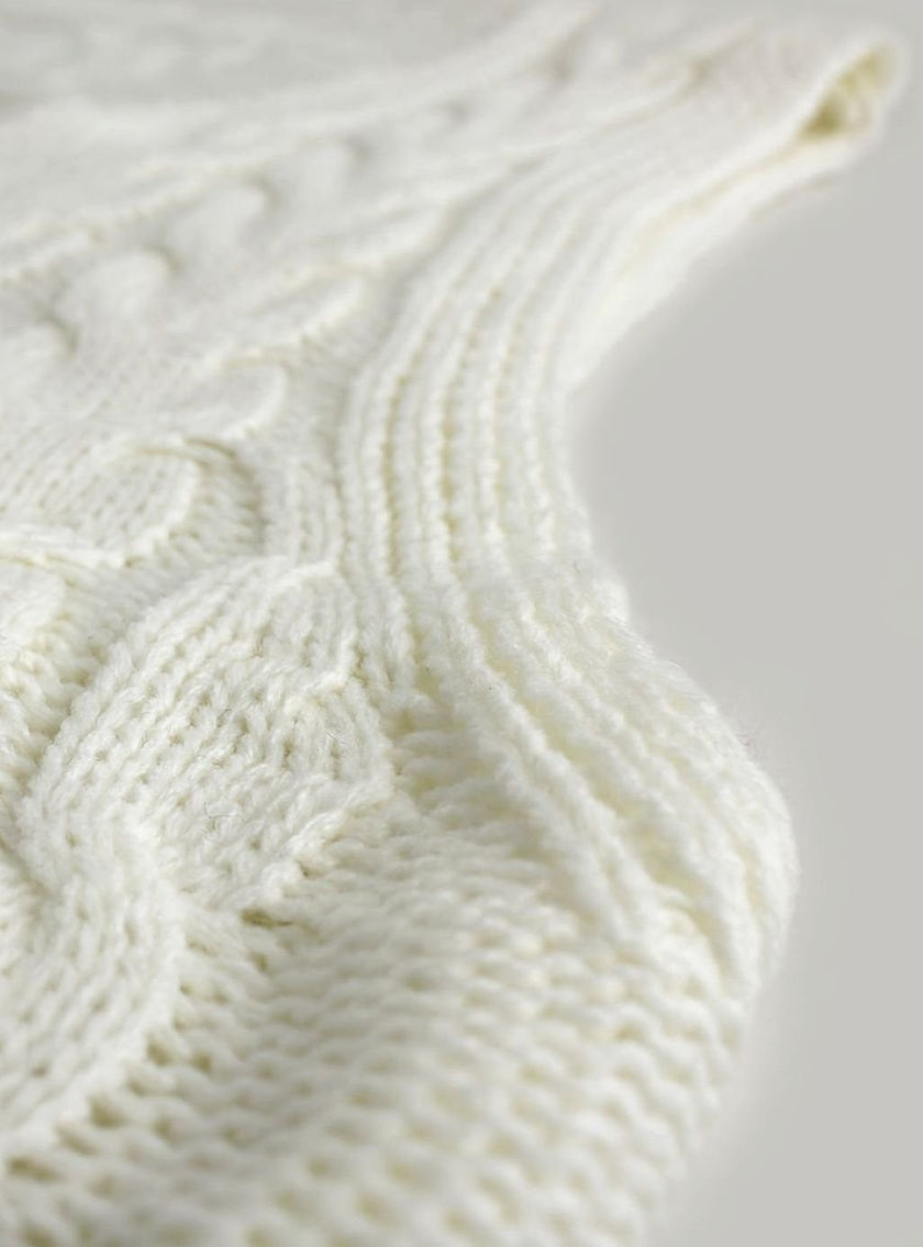 Grace | Women's Cable-Knit V-Neck Sweater Vest Relaxed Layering Pullover for Everyday