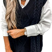 Grace | Women's Cable-Knit V-Neck Sweater Vest Relaxed Layering Pullover for Everyday