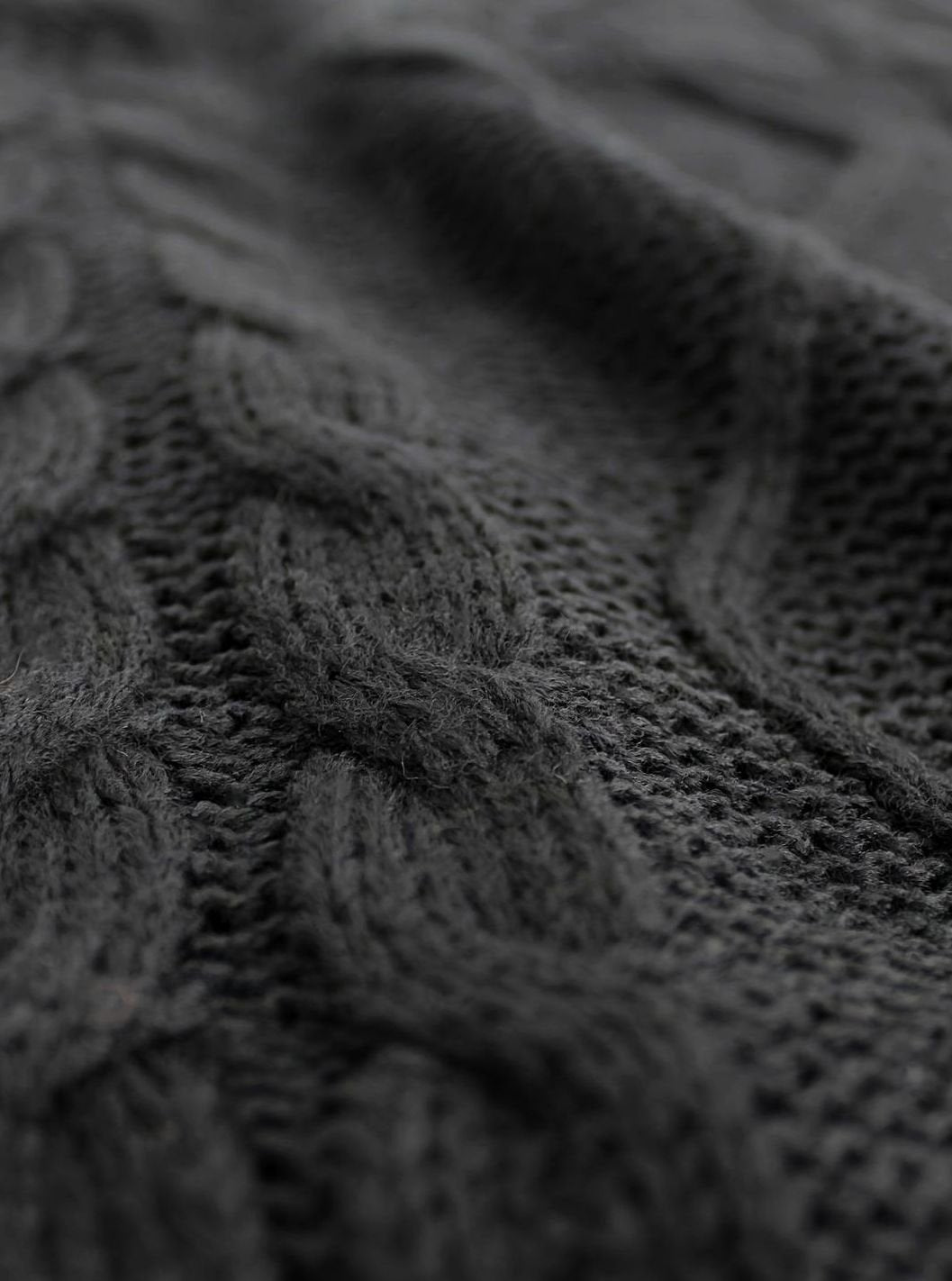 Cable Knit Sweater V Neck Relaxed Fit Stretch Pullover Jumper | Isadora