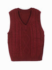 Grace | Women's Cable-Knit V-Neck Sweater Vest Relaxed Layering Pullover for Everyday