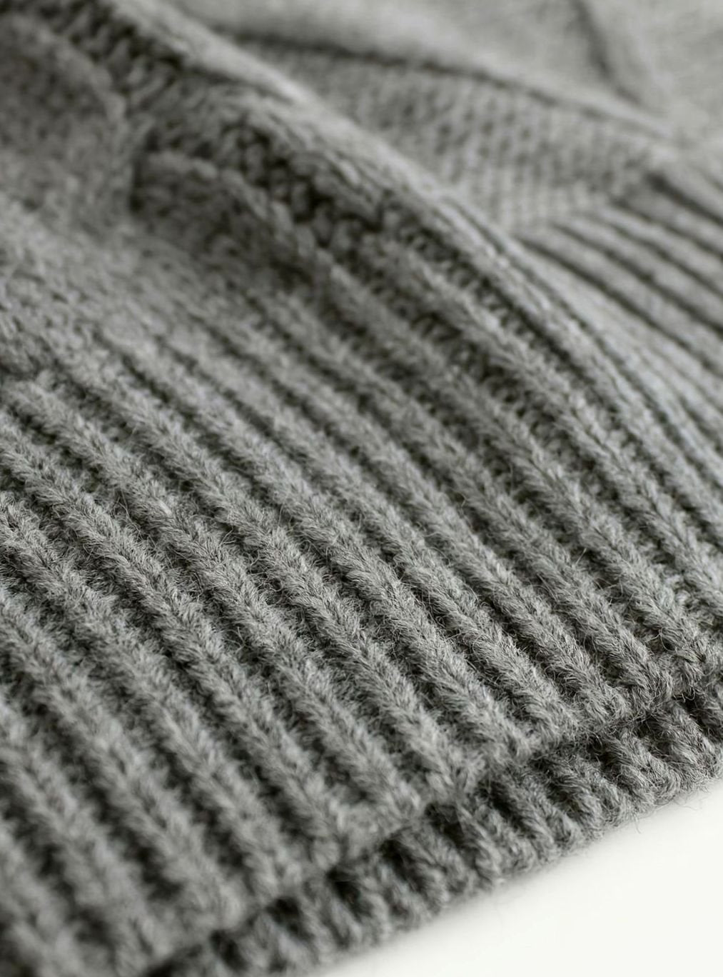 Cable Knit Sweater V Neck Relaxed Fit Stretch Pullover Jumper | Isadora