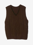 Grace | Women's Cable-Knit V-Neck Sweater Vest Relaxed Layering Pullover for Everyday