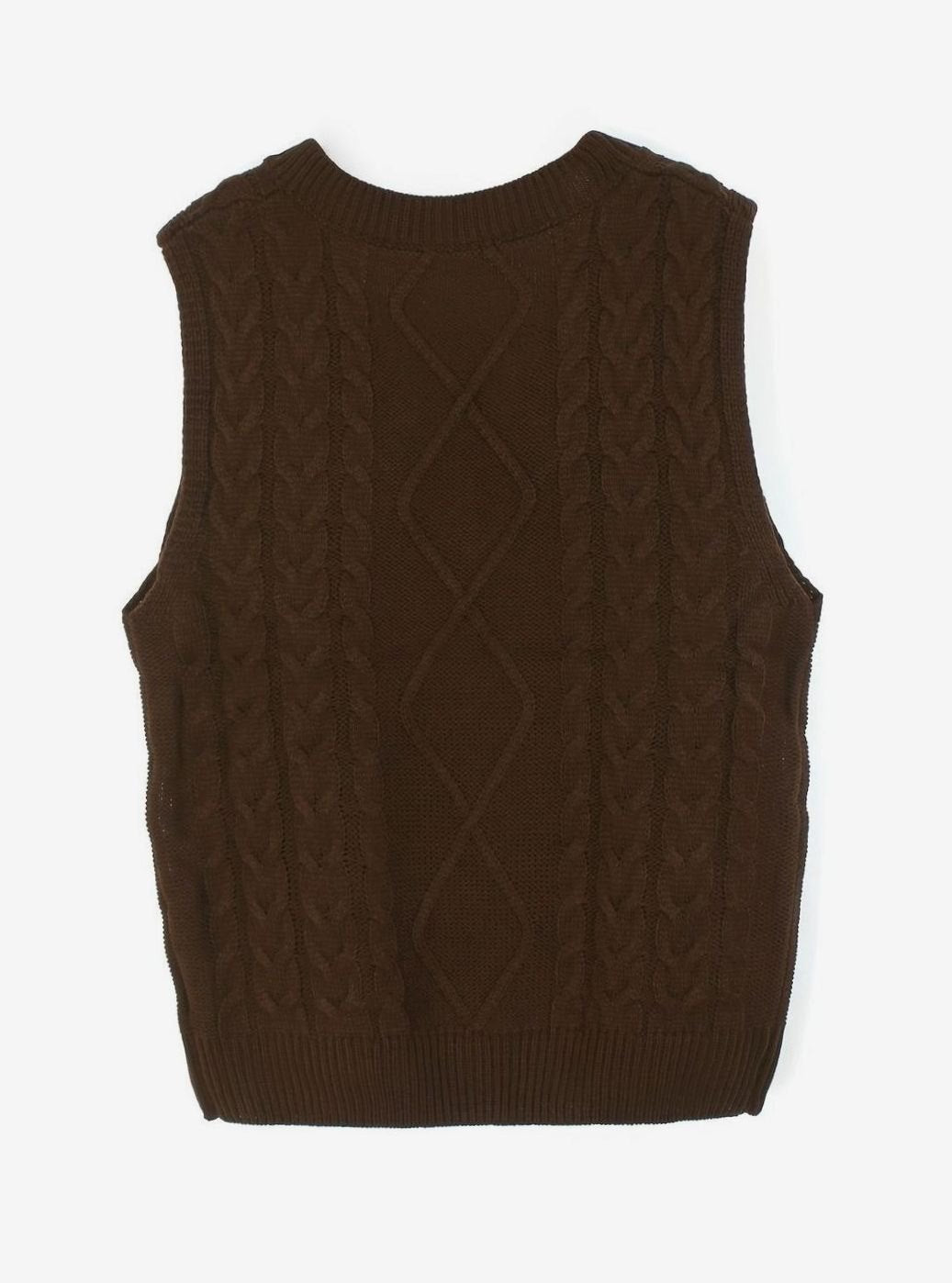 Cable Knit Sweater V Neck Relaxed Fit Stretch Pullover Jumper | Isadora