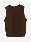 Grace | Women's Cable-Knit V-Neck Sweater Vest Relaxed Layering Pullover for Everyday