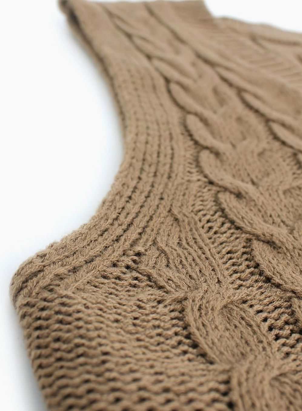 Cable Knit Sweater V Neck Relaxed Fit Stretch Pullover Jumper | Isadora