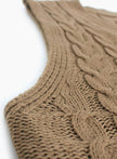 Grace | Women's Cable-Knit V-Neck Sweater Vest Relaxed Layering Pullover for Everyday