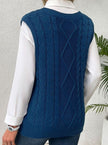 Grace | Women's Cable-Knit V-Neck Sweater Vest Relaxed Layering Pullover for Everyday