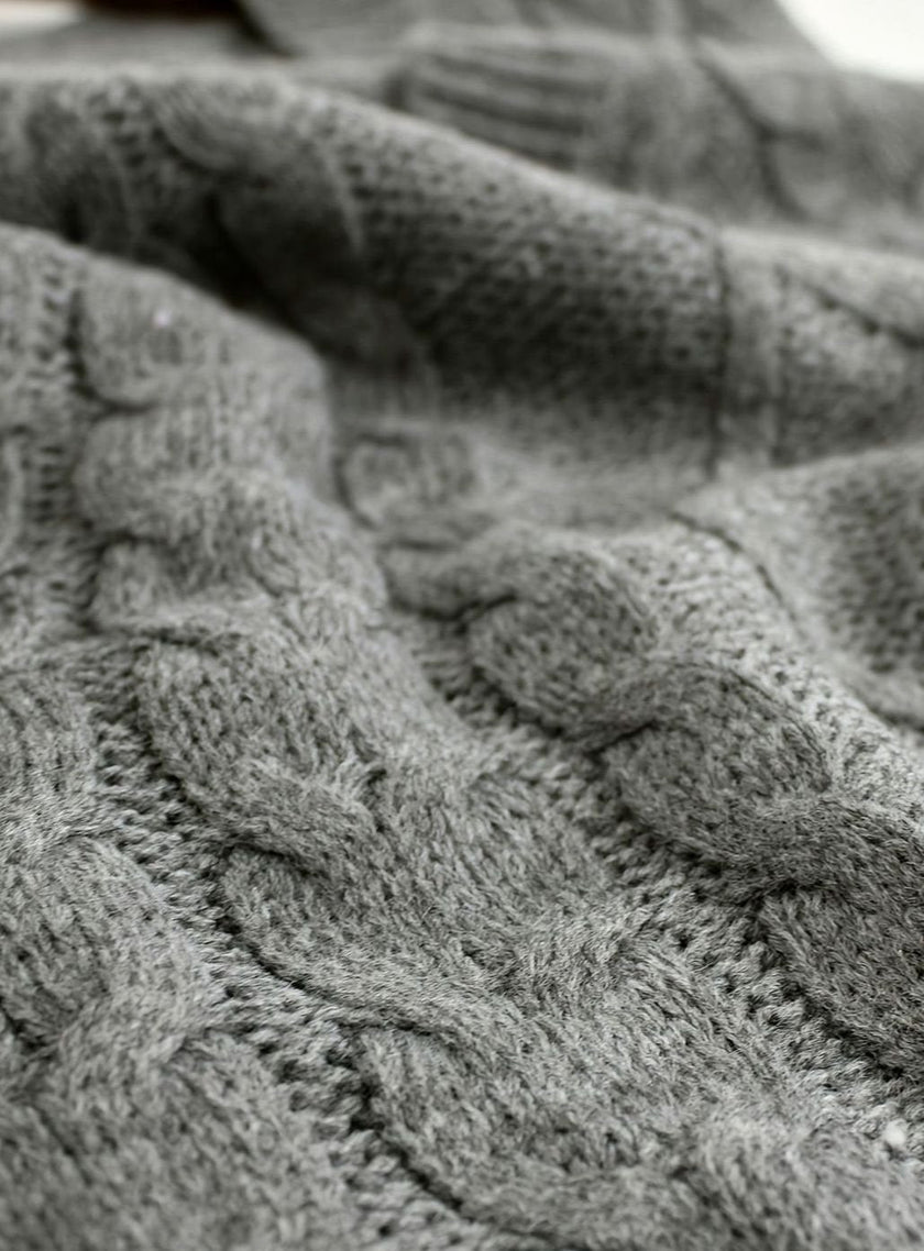 Grace | Women's Cable-Knit V-Neck Sweater Vest Relaxed Layering Pullover for Everyday