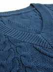 Grace | Women's Cable-Knit V-Neck Sweater Vest Relaxed Layering Pullover for Everyday