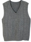 Grace | Women's Cable-Knit V-Neck Sweater Vest Relaxed Layering Pullover for Everyday