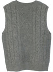 Grace | Women's Cable-Knit V-Neck Sweater Vest Relaxed Layering Pullover for Everyday
