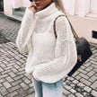 Yara | Women's Cardigan Oversized Chunky Knit Turtleneck Sweater with Ribbed for Layering