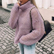 Yara | Women's Cardigan Oversized Chunky Knit Turtleneck Sweater with Ribbed for Layering