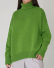 Sanne | Women's Cardigan Oversized Turtleneck Ribbed Knit Pullover Sweater for Layering