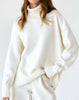 Sanne | Women's Cardigan Oversized Turtleneck Ribbed Knit Pullover Sweater for Layering