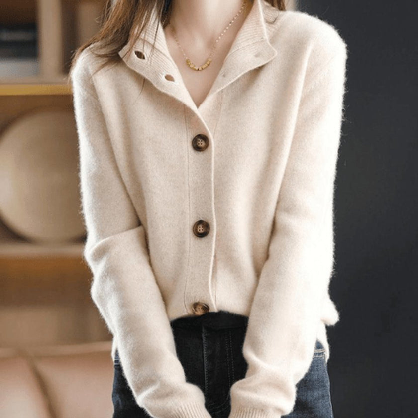 Unni | Women's Cashmere Knit Button-Up Cardigan