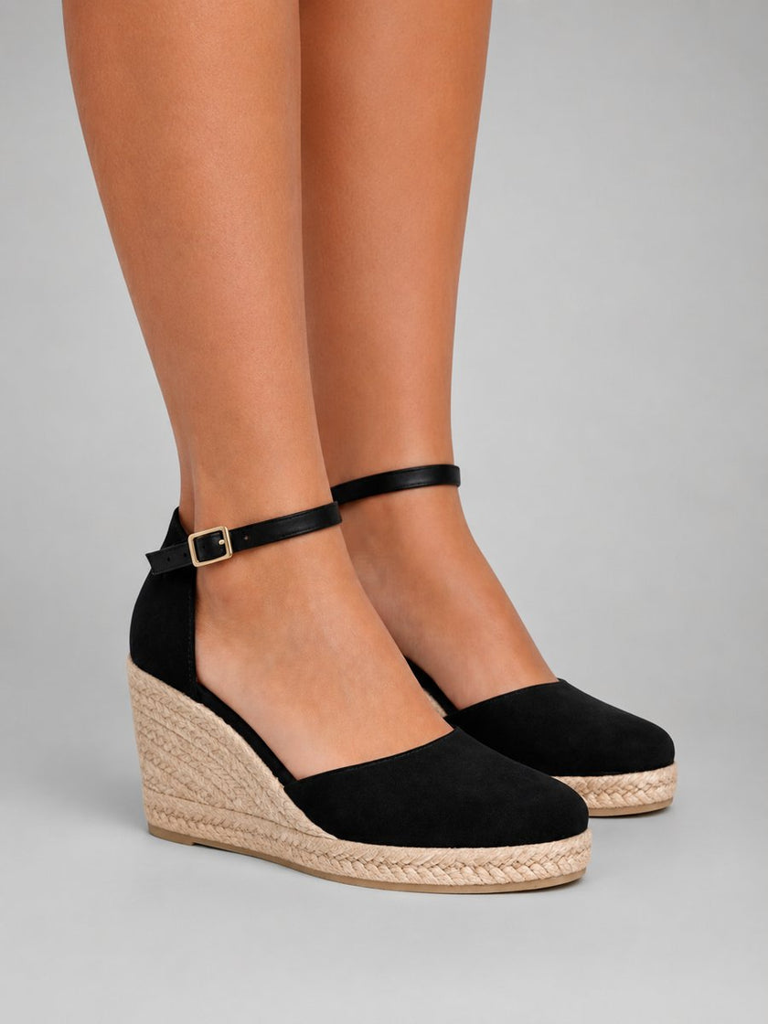 Grace | Women's Closed-Toe Espadrille Wedge Sandals Ankle Strap