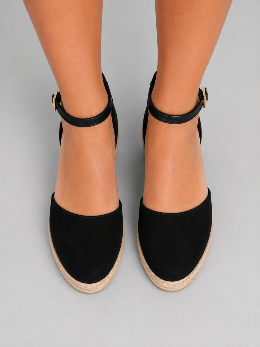 Grace | Women's Closed-Toe Espadrille Wedge Sandals Ankle Strap