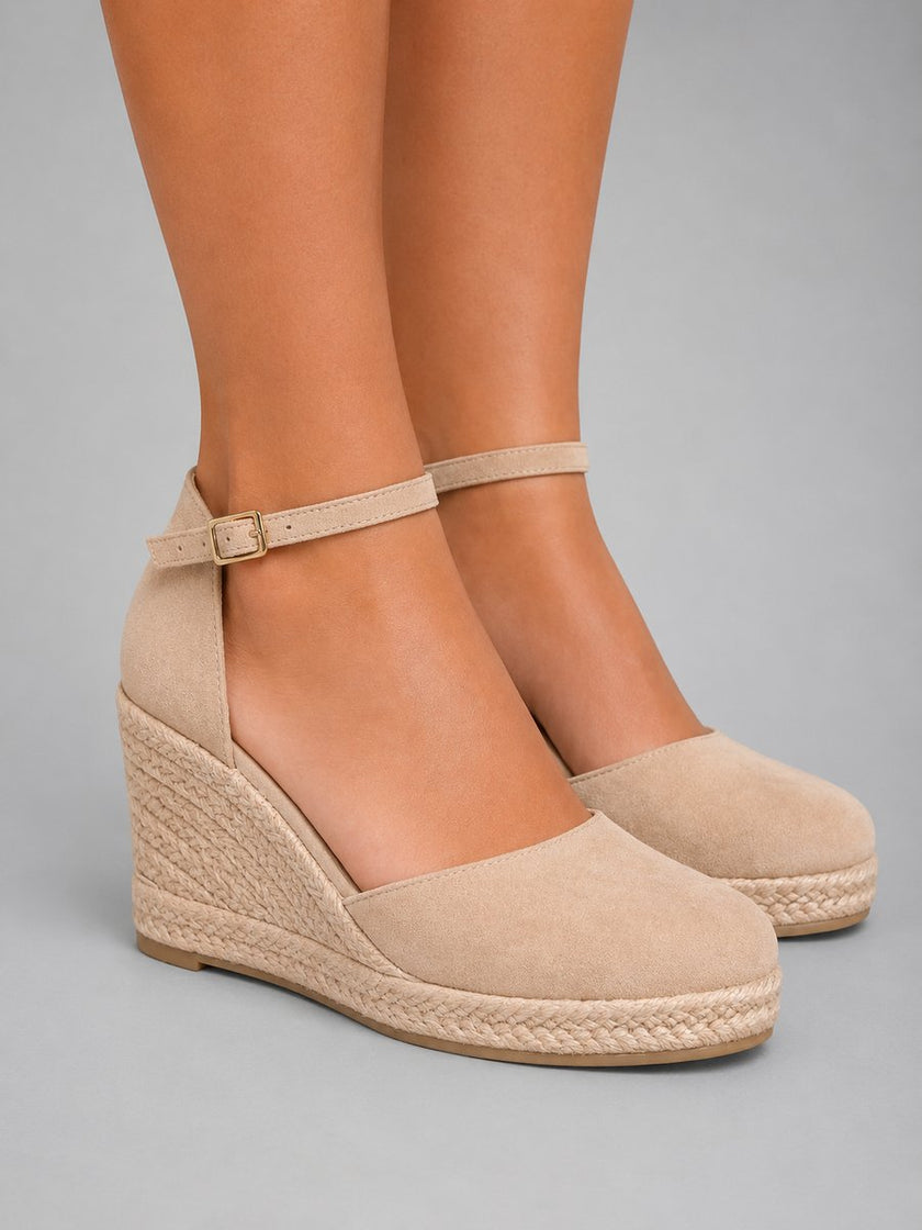 Grace | Women's Closed-Toe Espadrille Wedge Sandals Ankle Strap