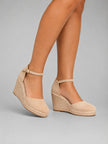 Grace | Women's Closed-Toe Espadrille Wedge Sandals Ankle Strap