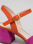Eleanor | Women's Color Block Open-Toe Block Heel Sandals