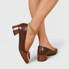Scarlett | Women's Comfortable Block Heel Loafers with Chain Detail